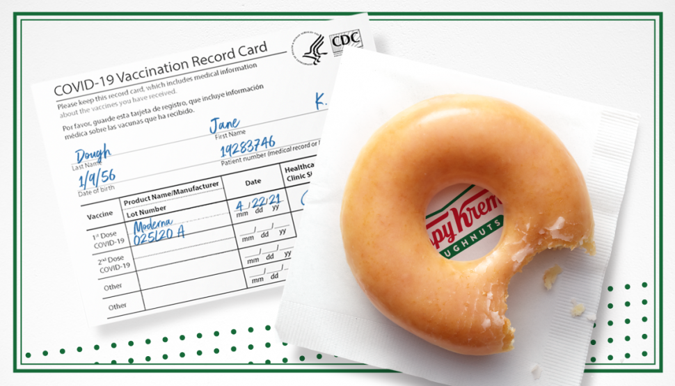 Krispy Kreme Gives Free Doughnuts For Vaccinations