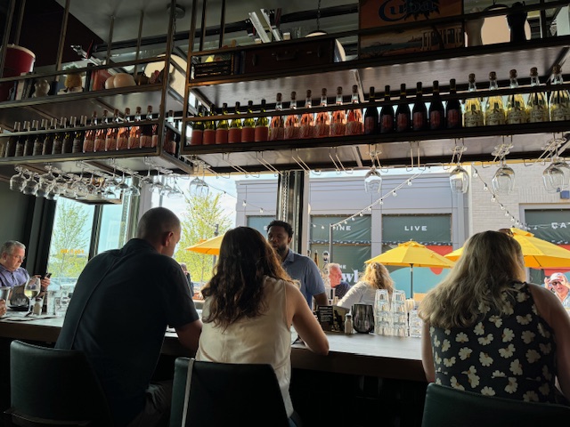 the bar at Postino at the Bowl at Ballantyne