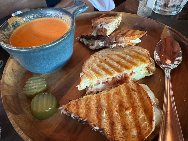 Grilled Cheese and Tomato Soup at Postino at the Bowl at Ballantyne